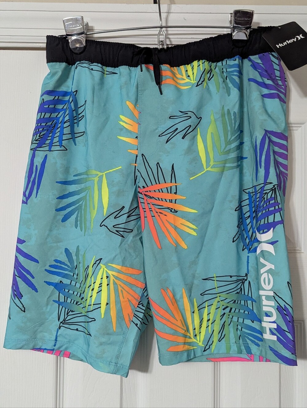 Boys' Hurley Aqua Swim Briefs with Black Waistband Size 14/16